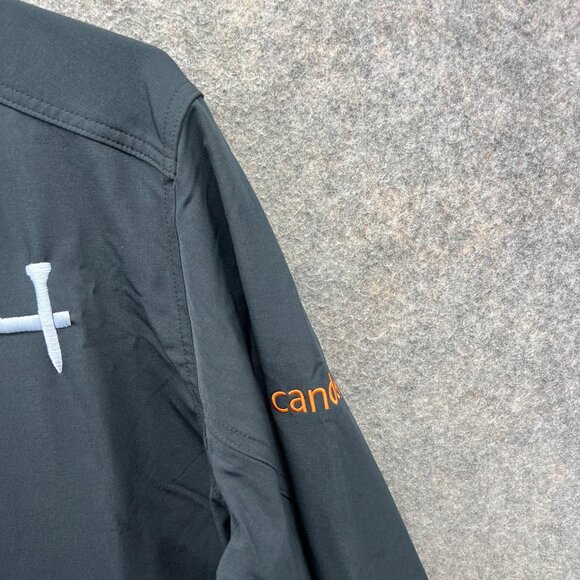 Graham Luxe Jacket Men Medium Black Soft Shell Full Zip Windbreaker New Golf - Picture 9 of 11